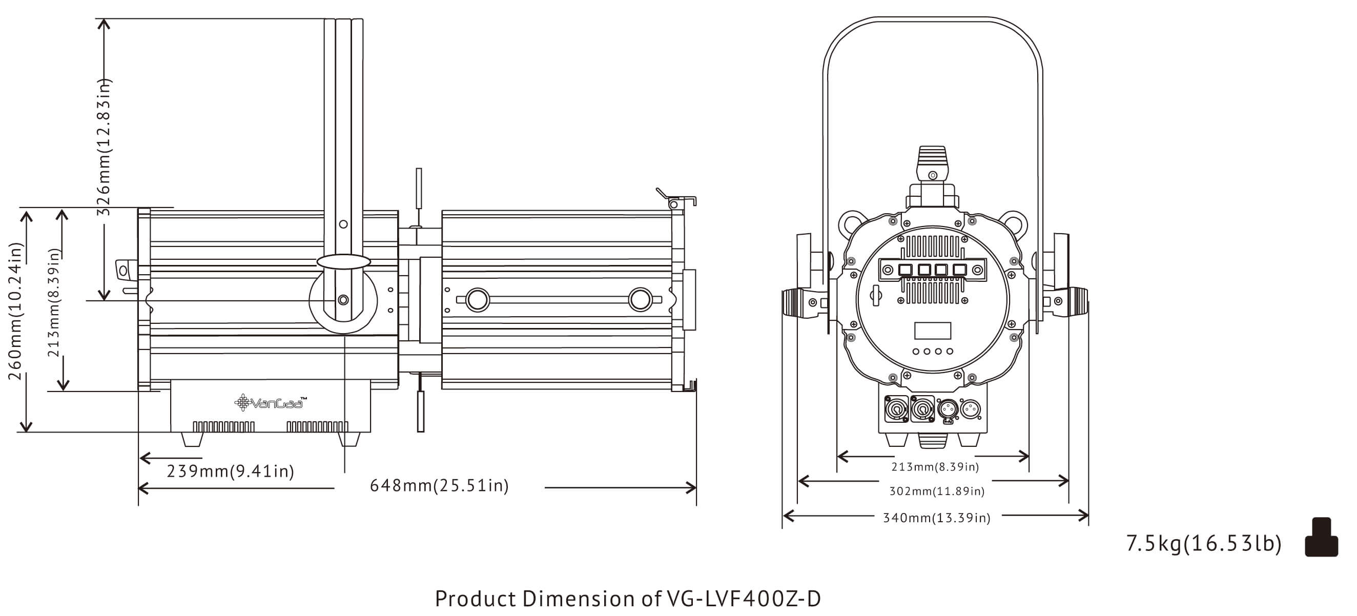 البعد VG-LVF400Z-D