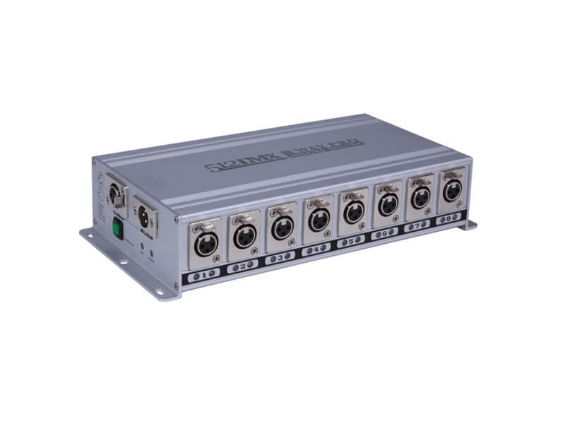 8 طرق 1 DMX Out DMX 512 Splitter