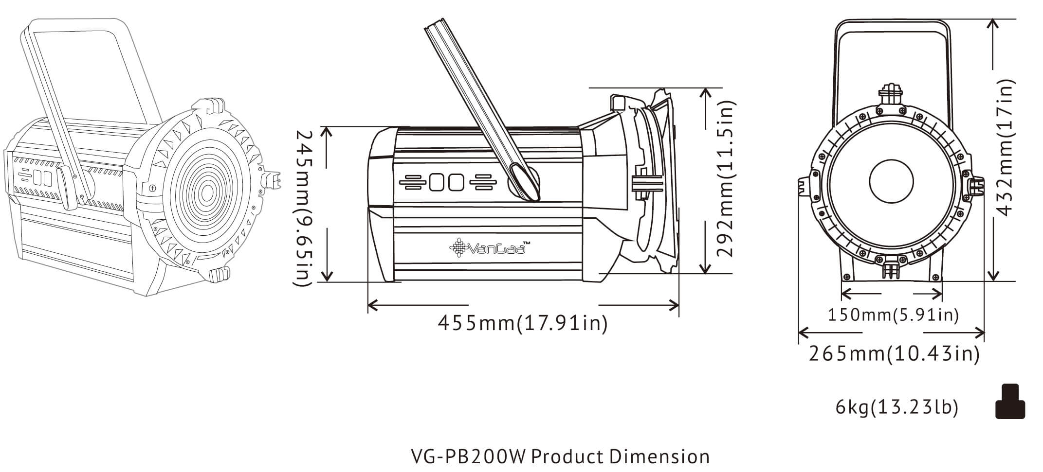 البعد VG-PB200W