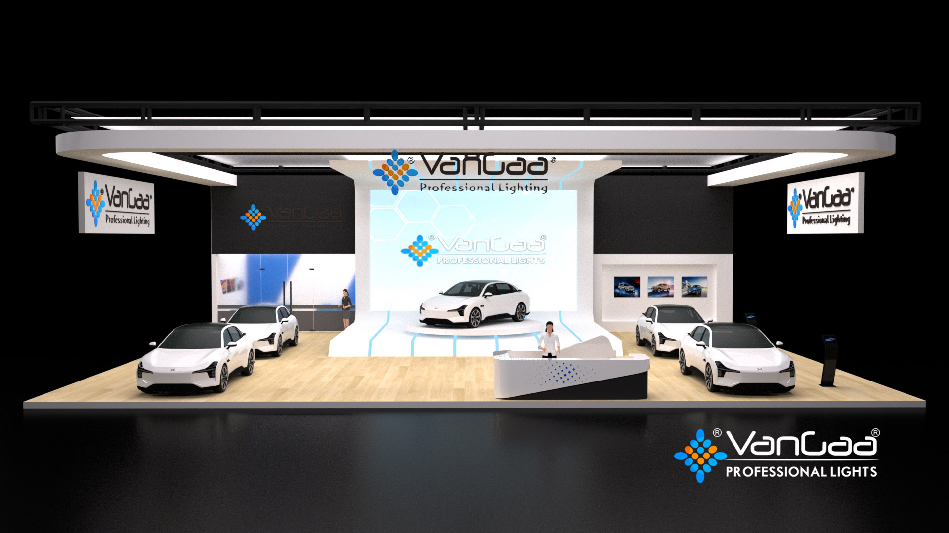 تصميم إضاءة معارض السيارات: تشكيل الجمال الفولاذي بظلال الضوء - جعل كل سيارة "بطلاً بصريًا"